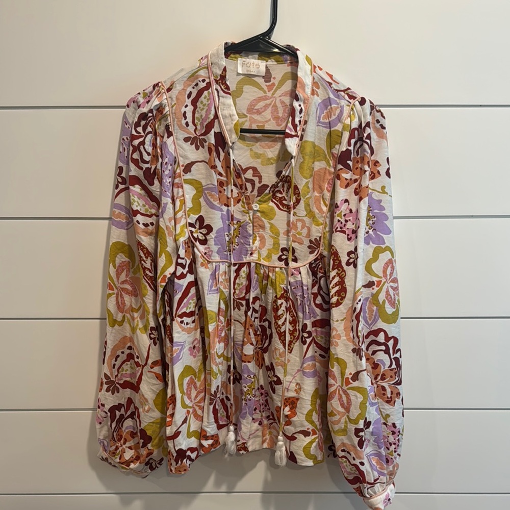 Fate Purple and Green Blouse